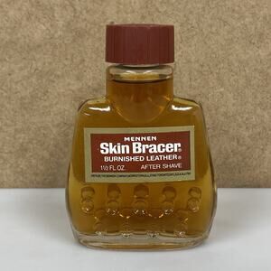 Vintage Men's Mennen Skin Bracer Burnished Leather After Shave 1.5 Oz
